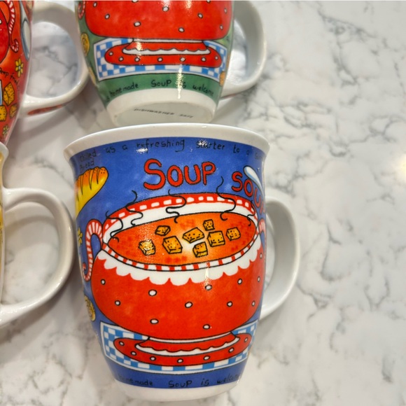 Vintage lot of 4 Soup Mug Cups - Picture 7 of 9